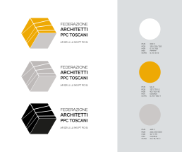 Logo orizzontale architetti toscani varianti e palette colori