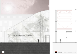 Progetto di riuso industriale Olympia Building partito e sezione