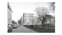 Progetto per una scuola a Monaco di Baviera vista render